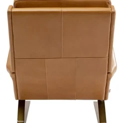 KARE Design Sessel Mit Hocker Breno Braun- Sessel