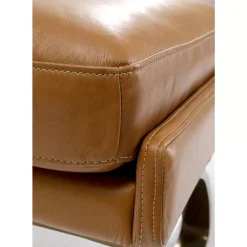 KARE Design Sessel Mit Hocker Breno Braun- Sessel