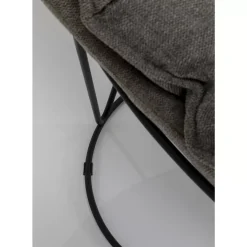 KARE Design Sessel Mit Hocker Snuggle Grau (2/Tlg)- Sessel