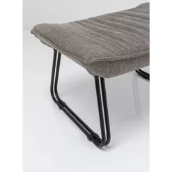 KARE Design Sessel Mit Hocker Snuggle Grau (2/Tlg)- Sessel