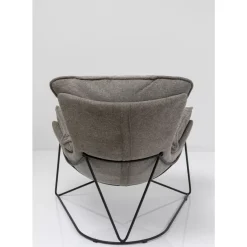 KARE Design Sessel Mit Hocker Snuggle Grau (2/Tlg)- Sessel