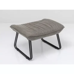 KARE Design Sessel Mit Hocker Snuggle Grau (2/Tlg)- Sessel