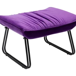 KARE Design Sessel Mit Hocker Snuggle Lila (2/Tlg)- Sessel