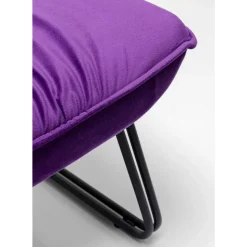 KARE Design Sessel Mit Hocker Snuggle Lila (2/Tlg)- Sessel