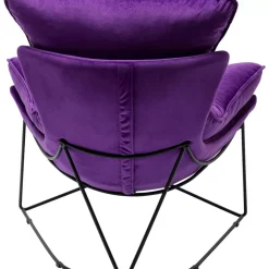 KARE Design Sessel Mit Hocker Snuggle Lila (2/Tlg)- Sessel