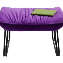 KARE Design Sessel Mit Hocker Snuggle Lila (2/Tlg)- Sessel