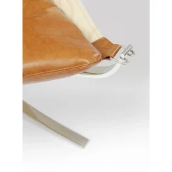 KARE Design Sessel Mit Hocker Washington Braun- Sessel