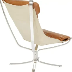 KARE Design Sessel Mit Hocker Washington Braun- Sessel