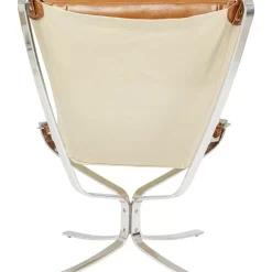 KARE Design Sessel Mit Hocker Washington Braun- Sessel