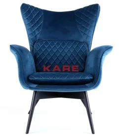 KARE Design Sessel Tudor Velvet Petrol- Sessel