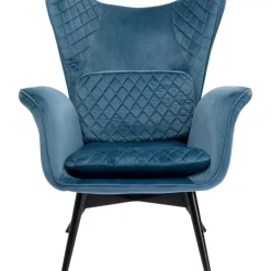 KARE Design Sessel Tudor Velvet Petrol- Sessel