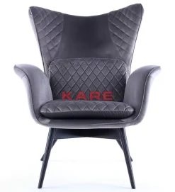 KARE Design Sessel Tudor Velvet Silbergrau- Sessel