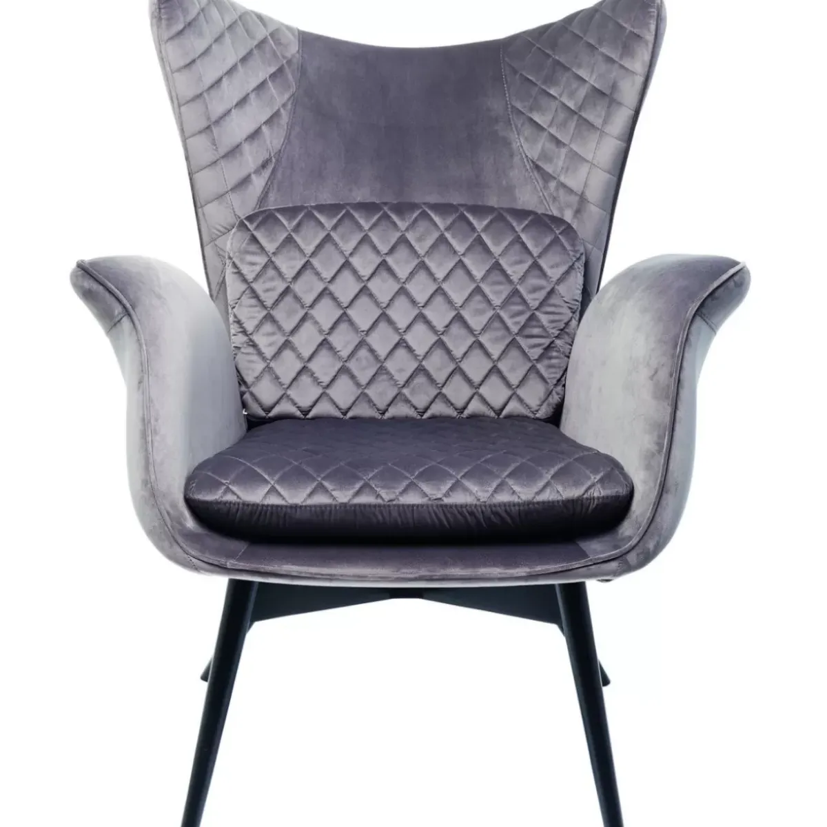 KARE Design Sessel Tudor Velvet Silbergrau- Sessel