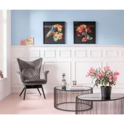 KARE Design Sessel Tudor Velvet Silbergrau- Sessel