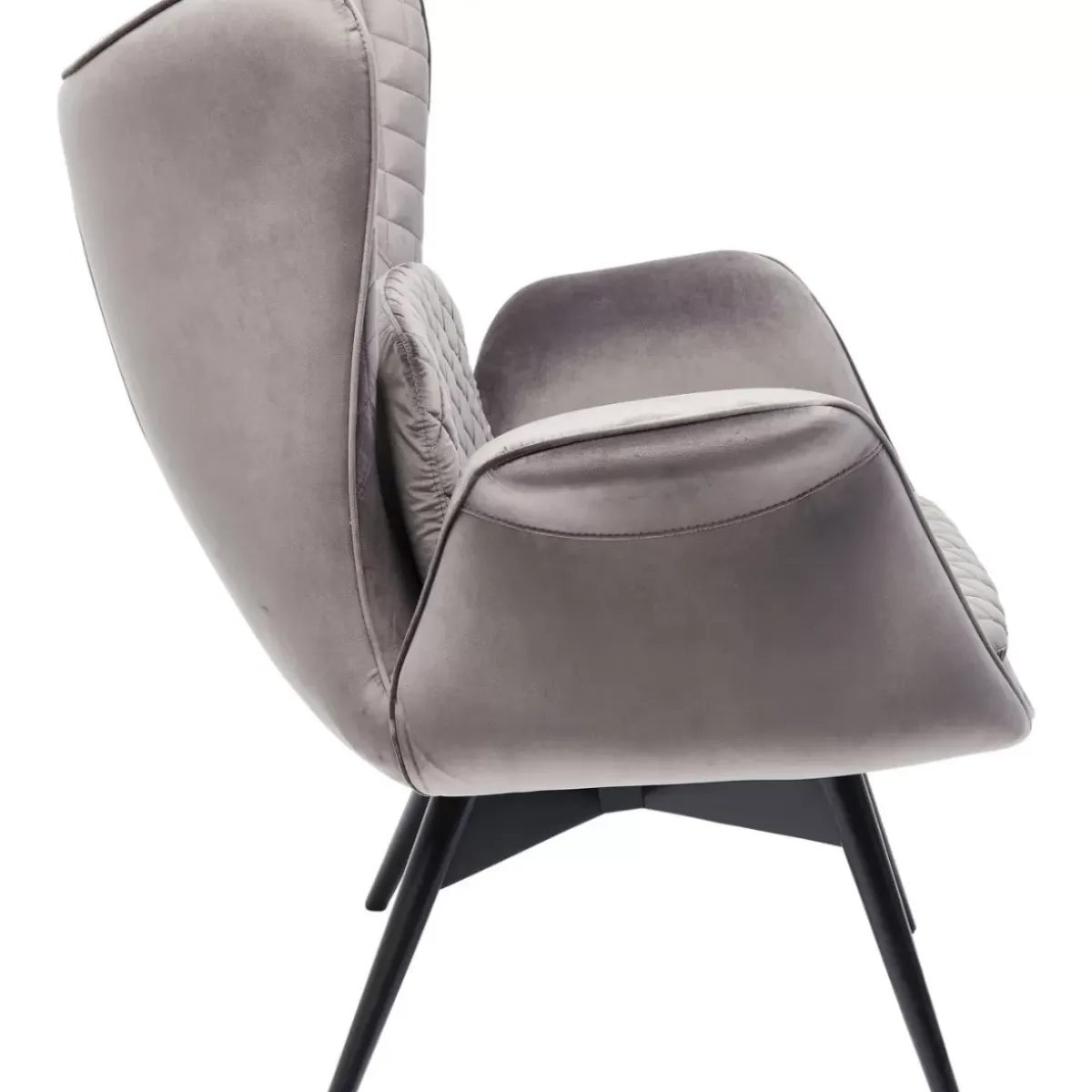KARE Design Sessel Tudor Velvet Silbergrau- Sessel
