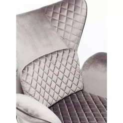 KARE Design Sessel Tudor Velvet Silbergrau- Sessel