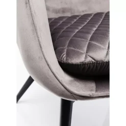 KARE Design Sessel Tudor Velvet Silbergrau- Sessel