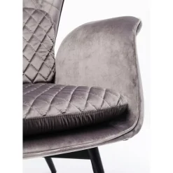 KARE Design Sessel Tudor Velvet Silbergrau- Sessel