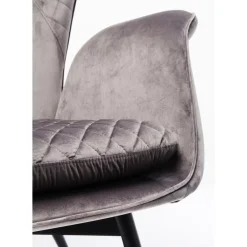 KARE Design Sessel Tudor Velvet Silbergrau- Sessel