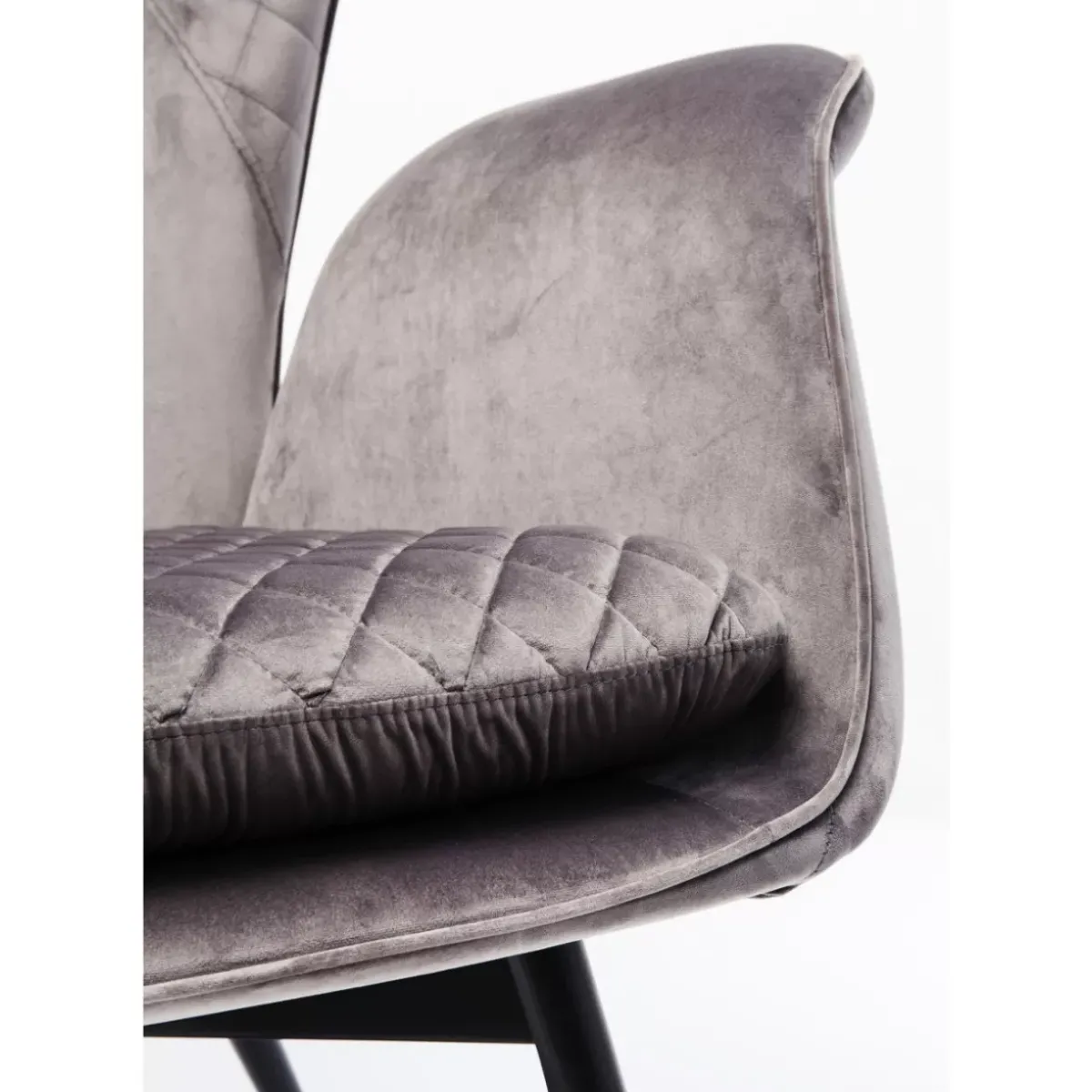 KARE Design Sessel Tudor Velvet Silbergrau- Sessel