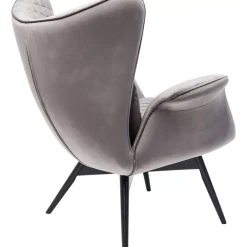 KARE Design Sessel Tudor Velvet Silbergrau- Sessel