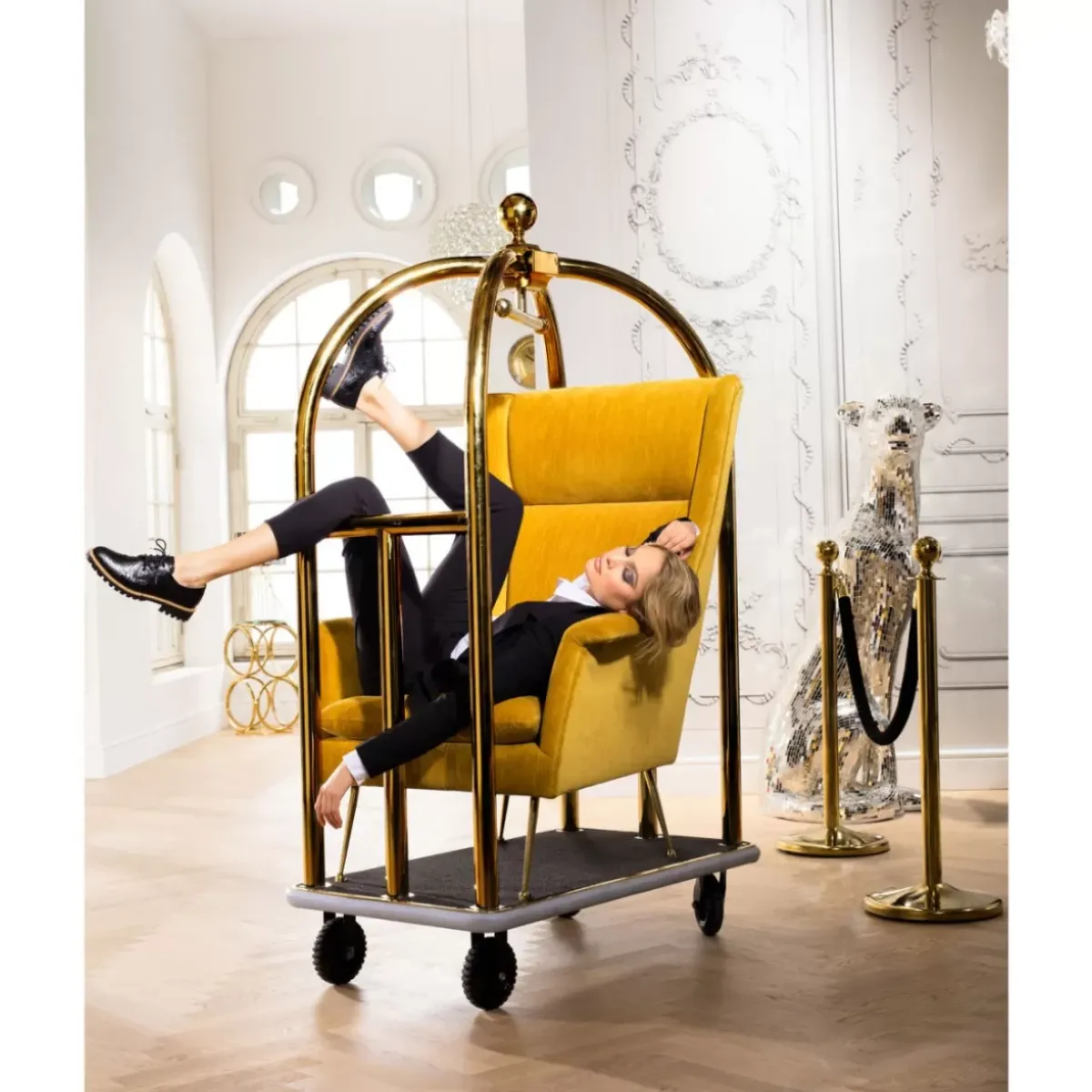 KARE Design Sessel Vegas Forever Gelb- Sessel