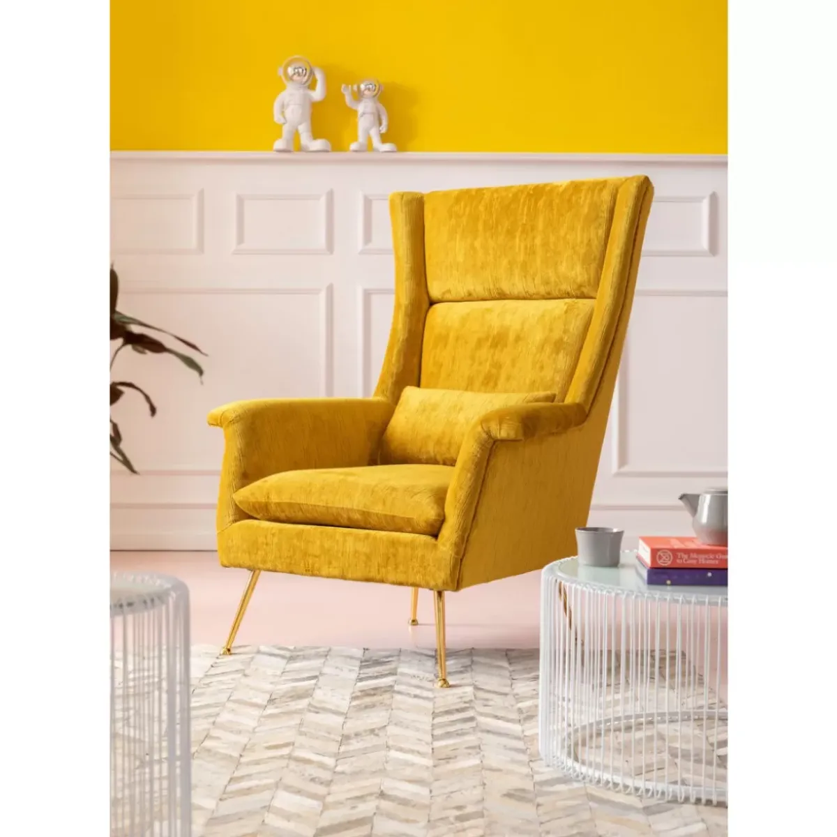 KARE Design Sessel Vegas Forever Gelb- Sessel