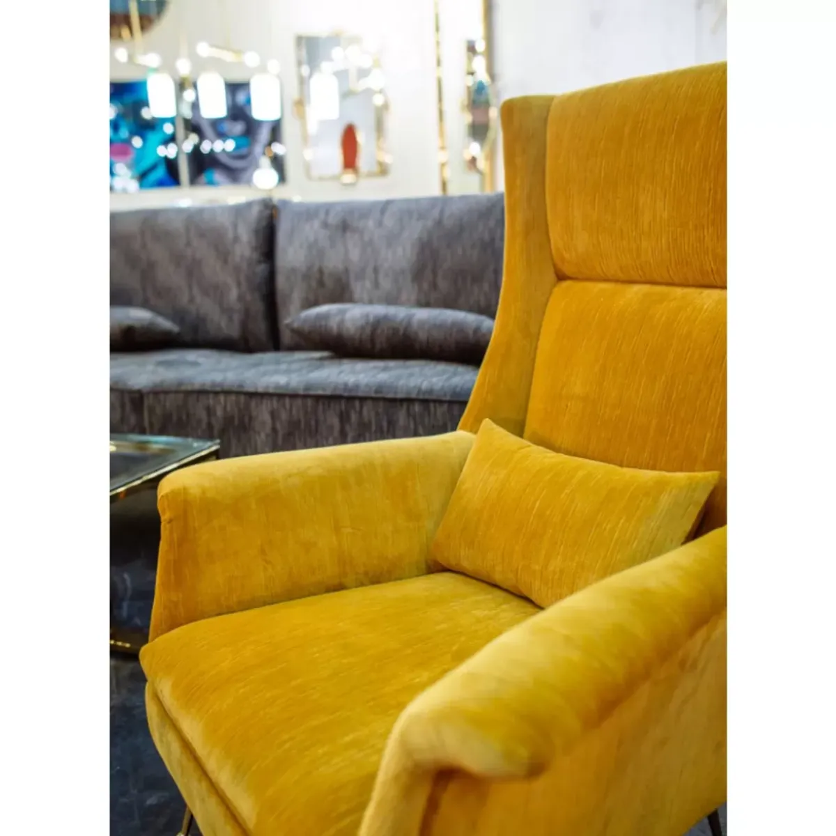 KARE Design Sessel Vegas Forever Gelb- Sessel