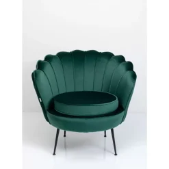 KARE Design Sessel Water Lily Black Dunkelgrun- Sessel