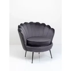 KARE Design Sessel Water Lily Black Grau- Sessel