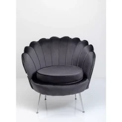 KARE Design Sessel Water Lily Chrom Grau- Sessel