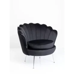 KARE Design Sessel Water Lily Chrom Schwarz- Sessel