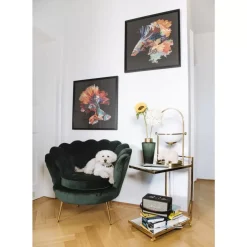 KARE Design Sessel Water Lily Dunkel Grun- Sessel