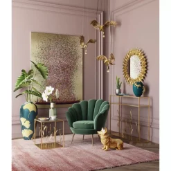 KARE Design Sessel Water Lily Dunkel Grun- Sessel