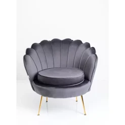 KARE Design Sessel Water Lily Gold Grau- Sessel