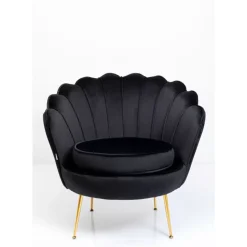 KARE Design Sessel Water Lily Gold Schwarz- Sessel
