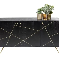 KARE Design Sideboard Gold Vein 3 Turig 145X82Cm- Kommoden & Sideboards