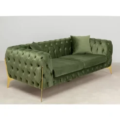 KARE Design Sofa Bellissima 2-Sitzer Velvet Grun 200Cm- Sofas & Couches
