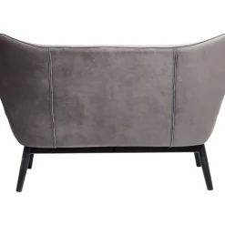 KARE Design Sofa Black Vicky 2-Sitzer Velvet Grau- Sofas & Couches