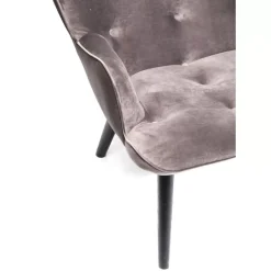 KARE Design Sofa Black Vicky 2-Sitzer Velvet Grau- Sofas & Couches