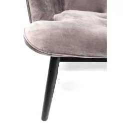 KARE Design Sofa Black Vicky 2-Sitzer Velvet Grau- Sofas & Couches