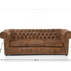 KARE Design Sofa Cambridge 3-Sitzer Vintage Smart- Sofas & Couches