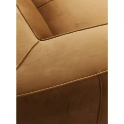 KARE Design Sofa Cubetto 3-Sitzer Velvet Braun- Sofas & Couches