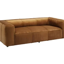 KARE Design Sofa Cubetto 3-Sitzer Velvet Braun- Sofas & Couches