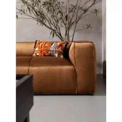 KARE Design Sofa Cubetto 3-Sitzer Velvet Braun- Sofas & Couches