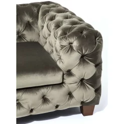 KARE Design Sofa Desire 3-Sitzer Khaki- Sofas & Couches