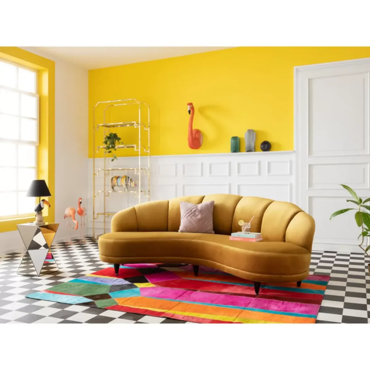 KARE Design Sofa Dschinn 3-Sitzer Amber 233Cm- Sofas & Couches