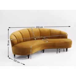 KARE Design Sofa Dschinn 3-Sitzer Amber 233Cm- Sofas & Couches