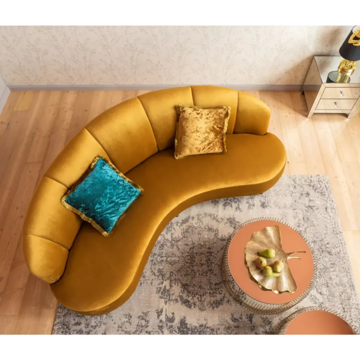 KARE Design Sofa Dschinn 3-Sitzer Amber 233Cm- Sofas & Couches