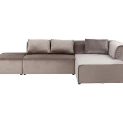 KARE Design Sofa Infinity Velvet Taupe Rechts- Sofas & Couches